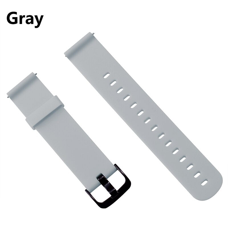 Duoteng 20mm Silicone Strap For Xiaomi Huami Amazfit Bip Smart band Bracelet for Amazfit Bip Strap Replacement Belt Accessories