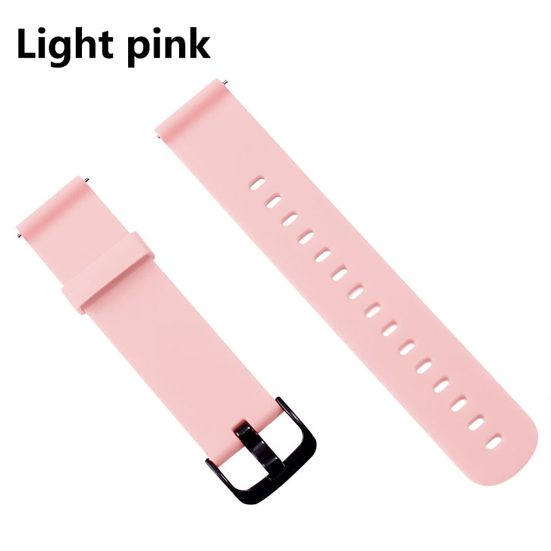 Duoteng 20mm Silicone Strap For Xiaomi Huami Amazfit Bip Smart band Bracelet for Amazfit Bip Strap Replacement Belt Accessories