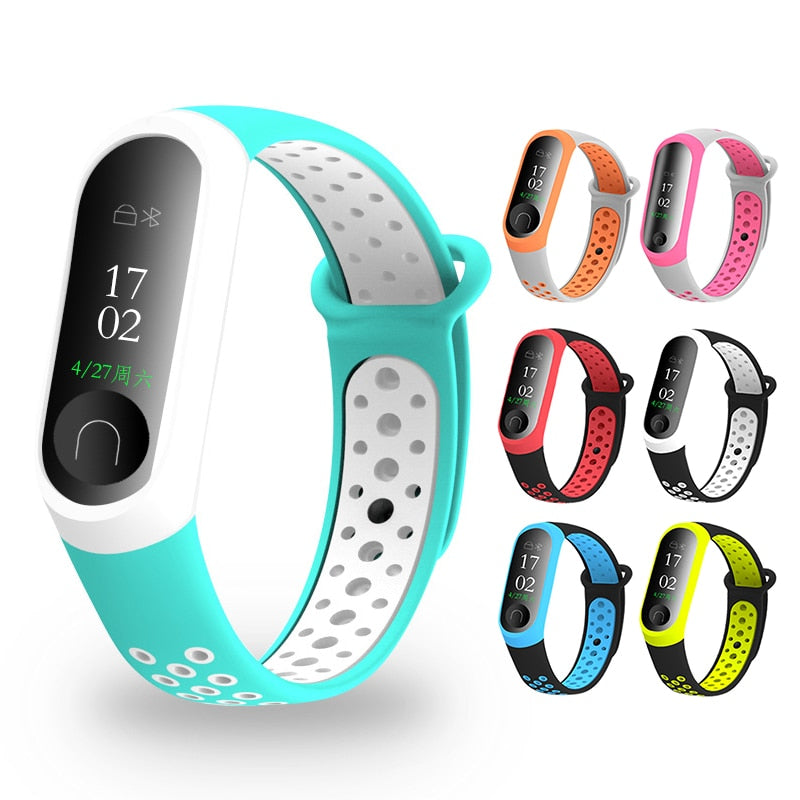 Newest Millet Silica Bracelet 3 4 Wristband Smart Sports Bracelet Replacement For Xiaomi Mi band 3 4 Wristband Fitness Watch