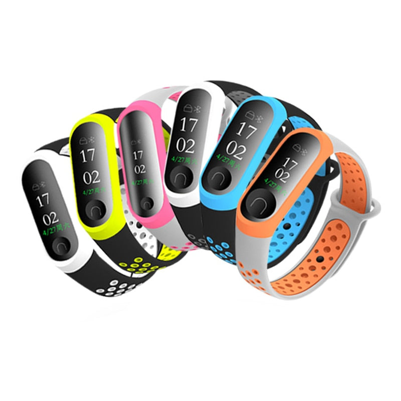 Newest Millet Silica Bracelet 3 4 Wristband Smart Sports Bracelet Replacement For Xiaomi Mi band 3 4 Wristband Fitness Watch