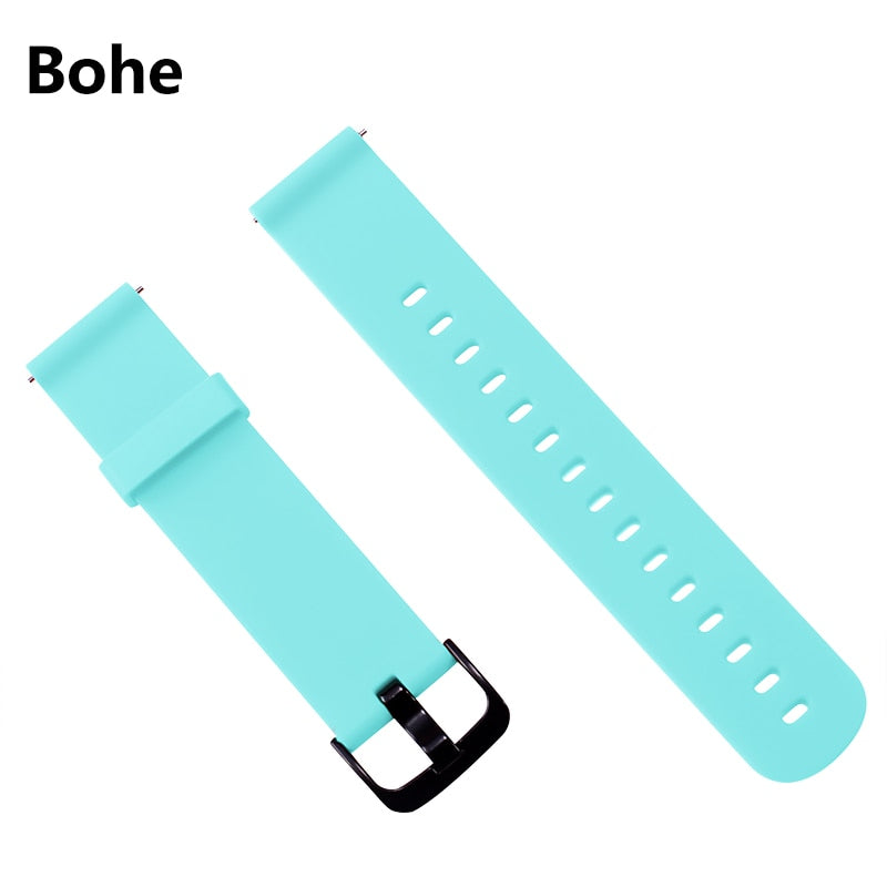 Duoteng 20mm Silicone Strap For Xiaomi Huami Amazfit Bip Smart band Bracelet for Amazfit Bip Strap Replacement Belt Accessories
