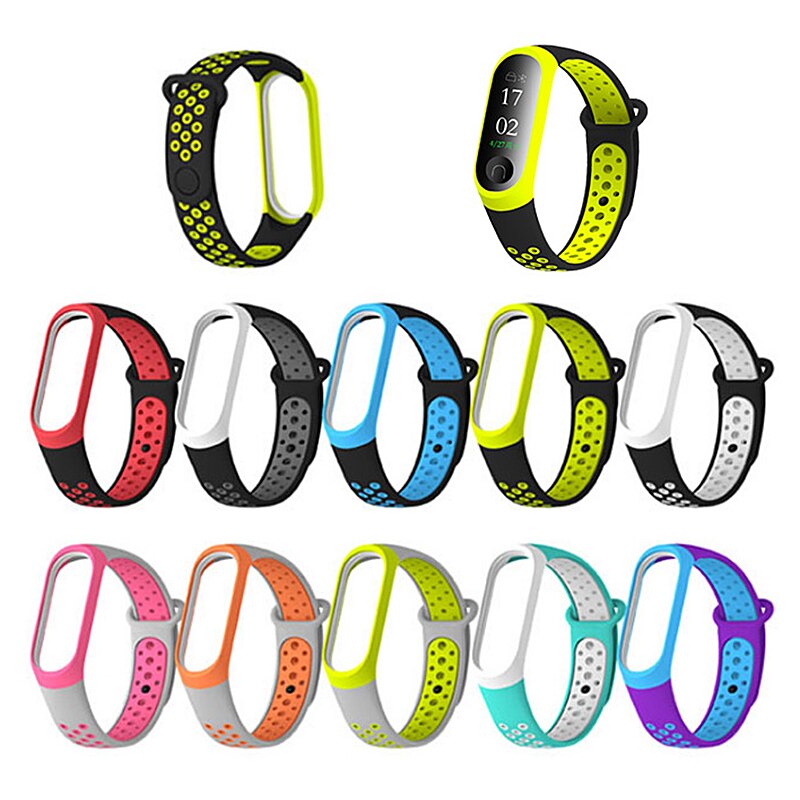 Newest Millet Silica Bracelet 3 4 Wristband Smart Sports Bracelet Replacement For Xiaomi Mi band 3 4 Wristband Fitness Watch