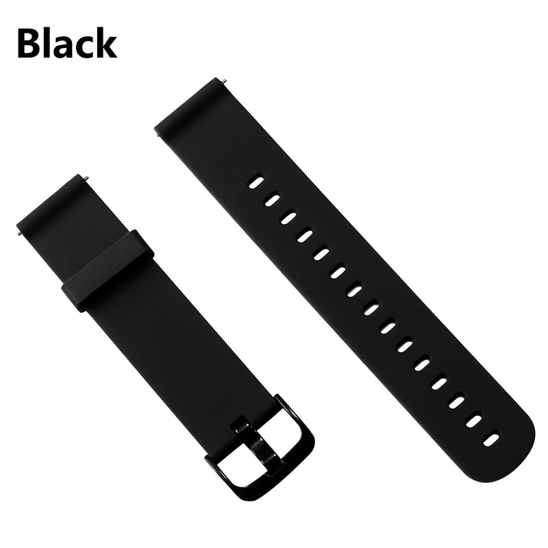 Duoteng 20mm Silicone Strap For Xiaomi Huami Amazfit Bip Smart band Bracelet for Amazfit Bip Strap Replacement Belt Accessories