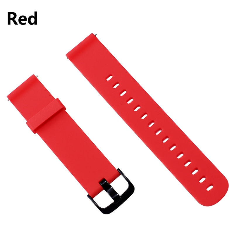 Duoteng 20mm Silicone Strap For Xiaomi Huami Amazfit Bip Smart band Bracelet for Amazfit Bip Strap Replacement Belt Accessories